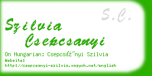 szilvia csepcsanyi business card